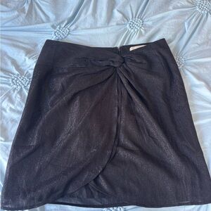LOFT Metallic Black Pencil Skirt